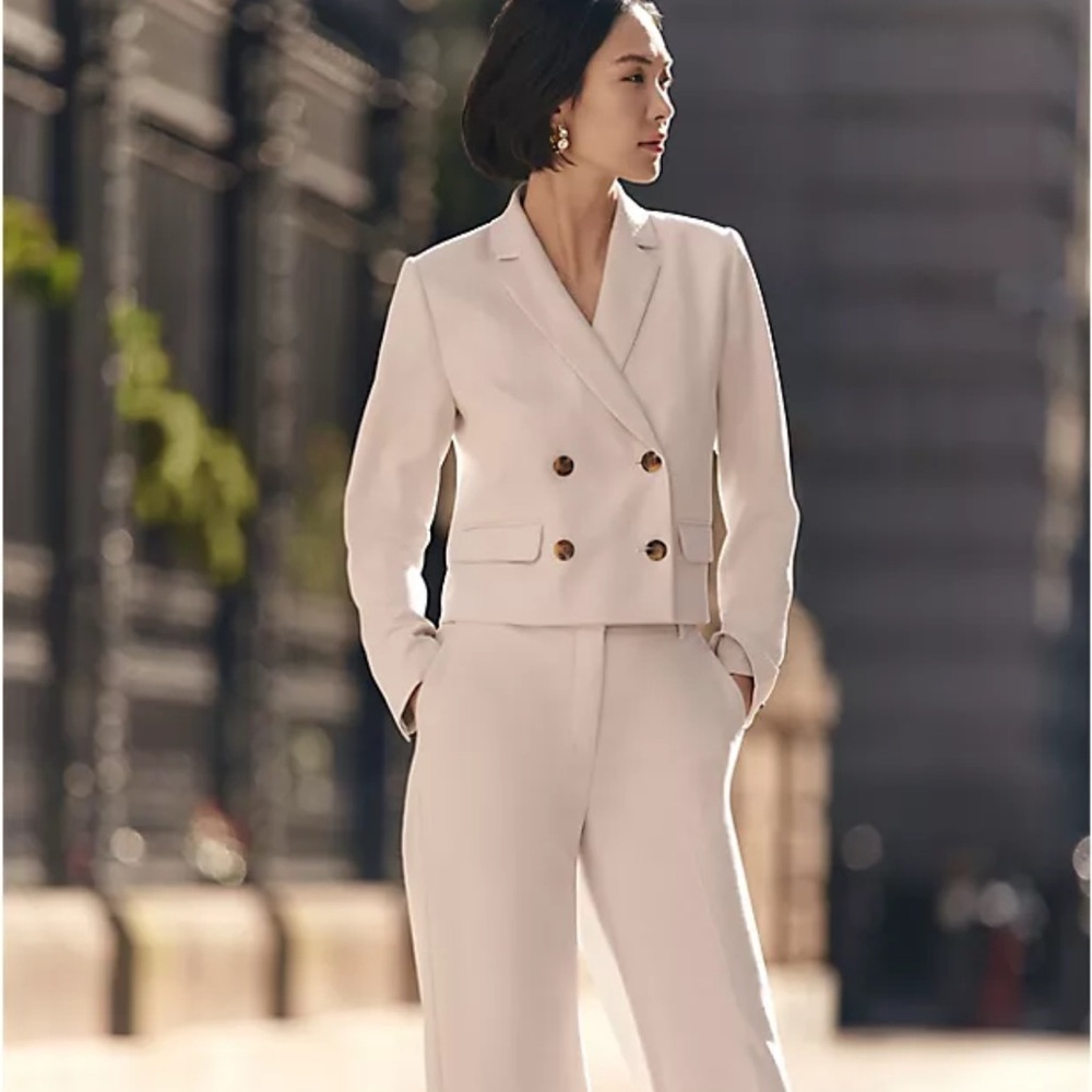 Wide leg suit pants